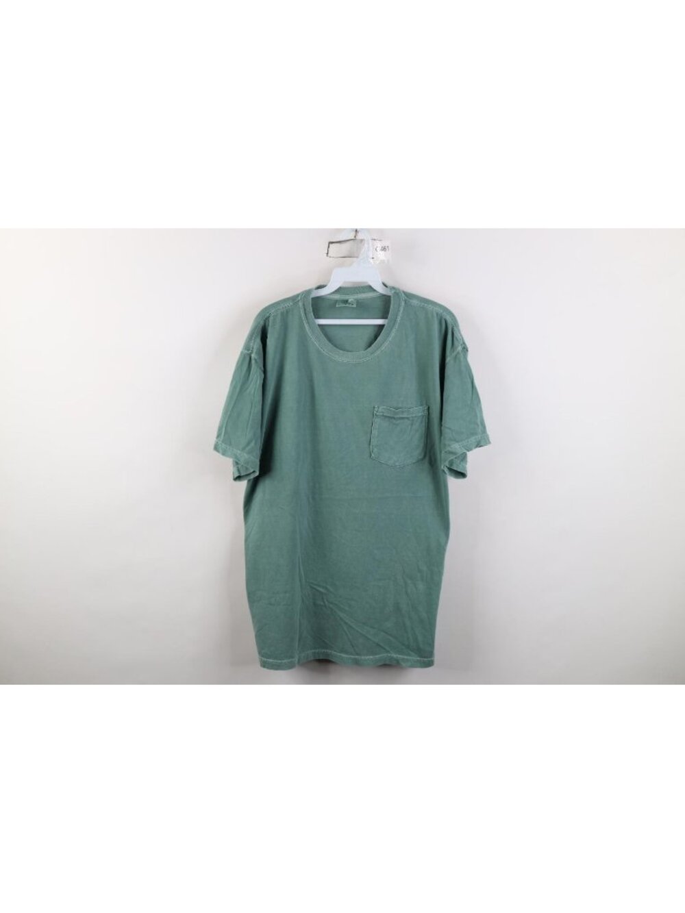 Vintage 90s Y2K Streetwear Mens Large Faded Stonewash Cotton T-Shirt Green